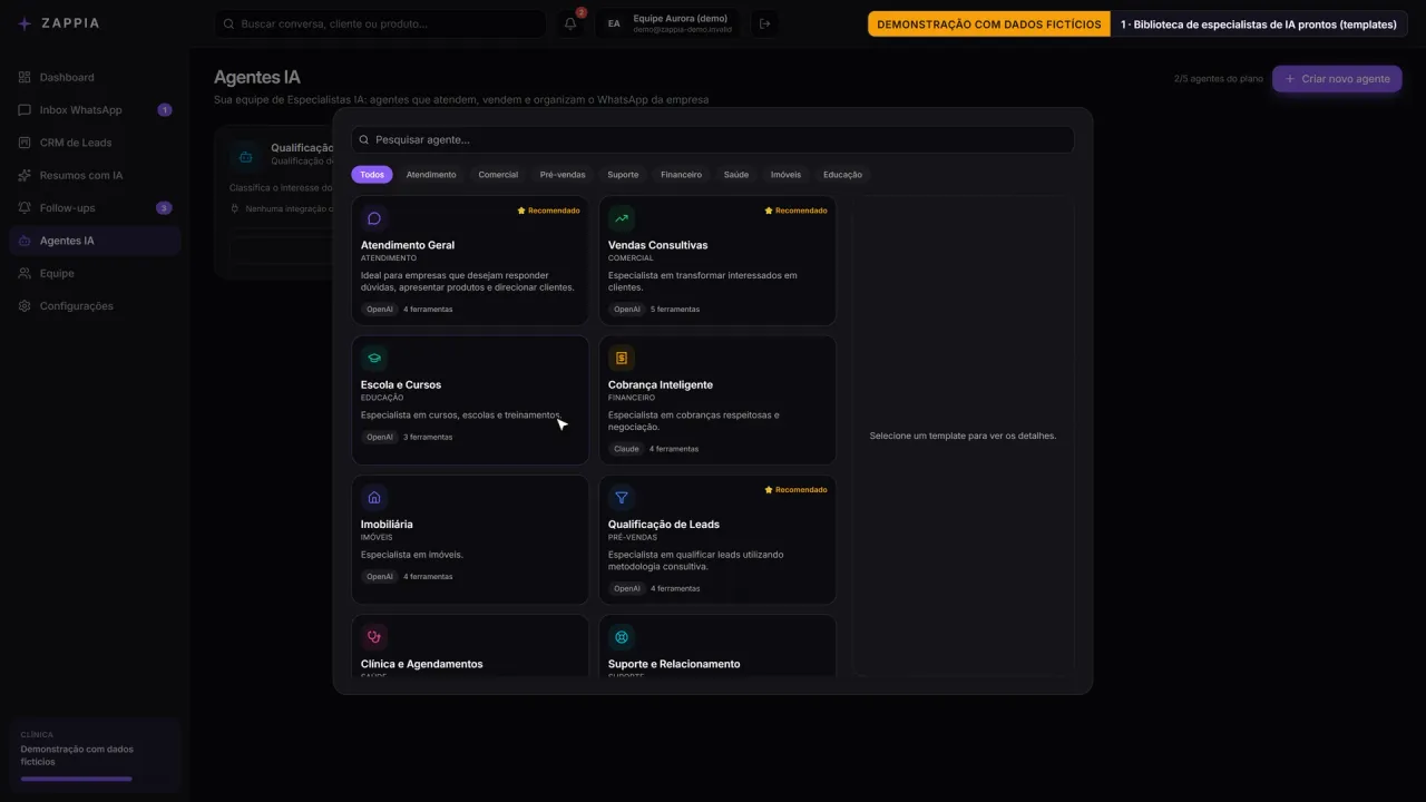 Zappia: biblioteca de modelos de agentes